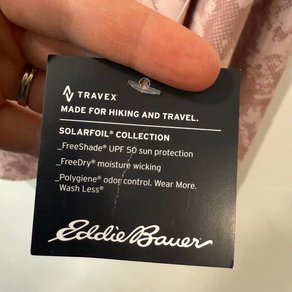 Eddie Bauer Women's Solarflex Long Sleeve Print Hoodie NEW Pink Plus 3X UPF - Picture 4 of 9